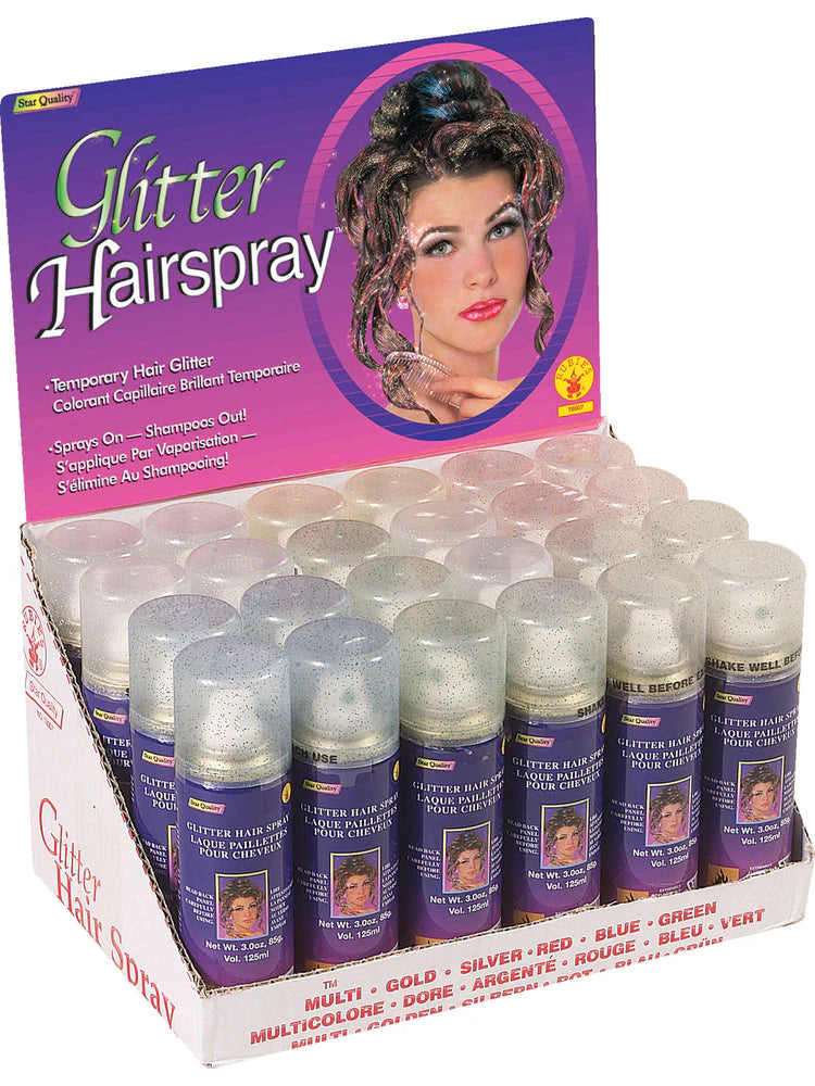 Pro-Grade Glitter Hairspray Display Kit (24-Piece)