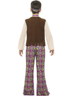 Hippie Boy Costume, with Top, Attached Waistcoat