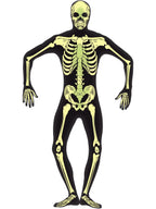 Skeleton Second Skin Costume, Black