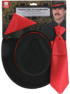 Gangster Trilby, Tie & Handkerchief