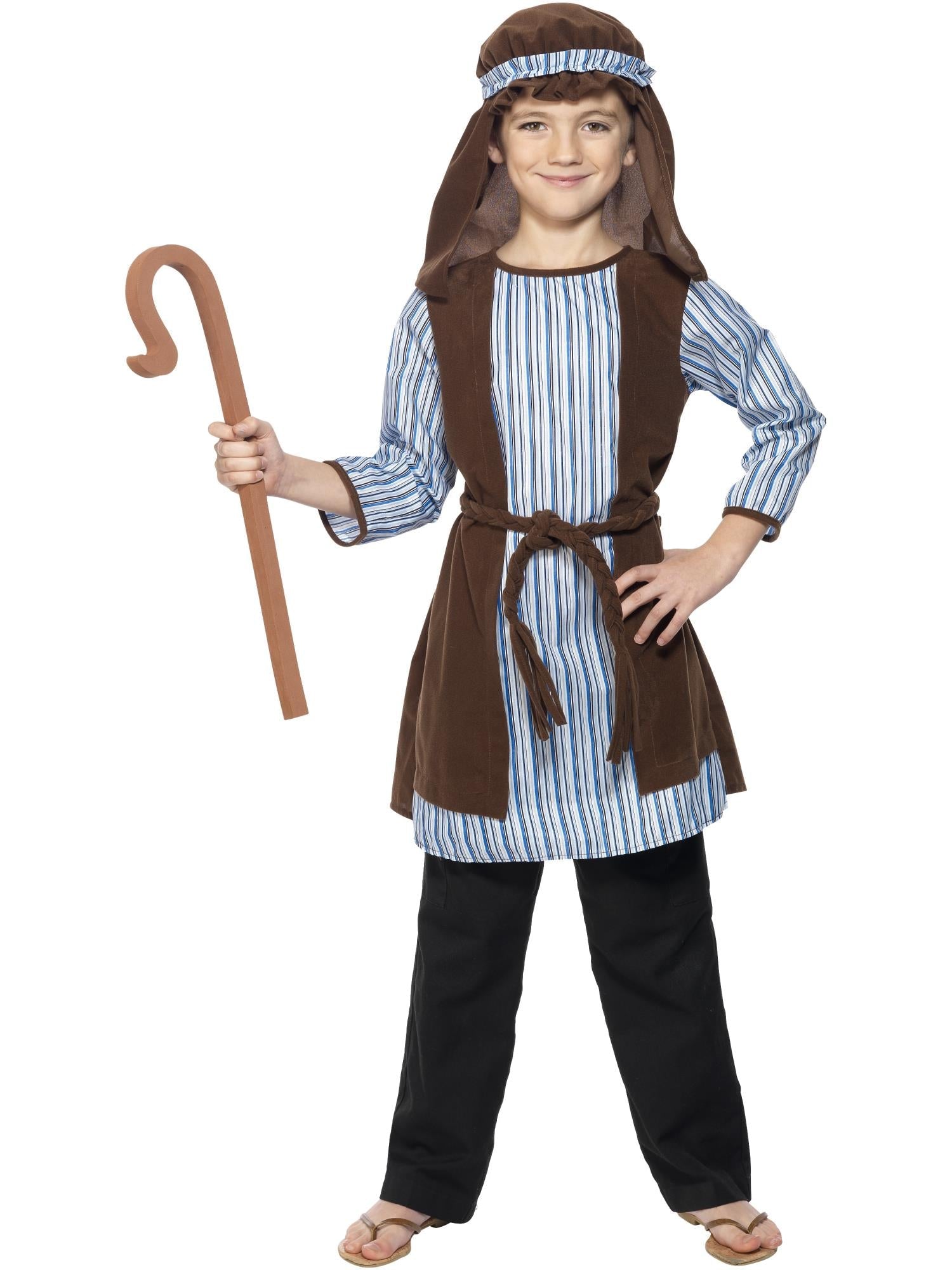 Shepherd Costume, Child, Blue & Brown