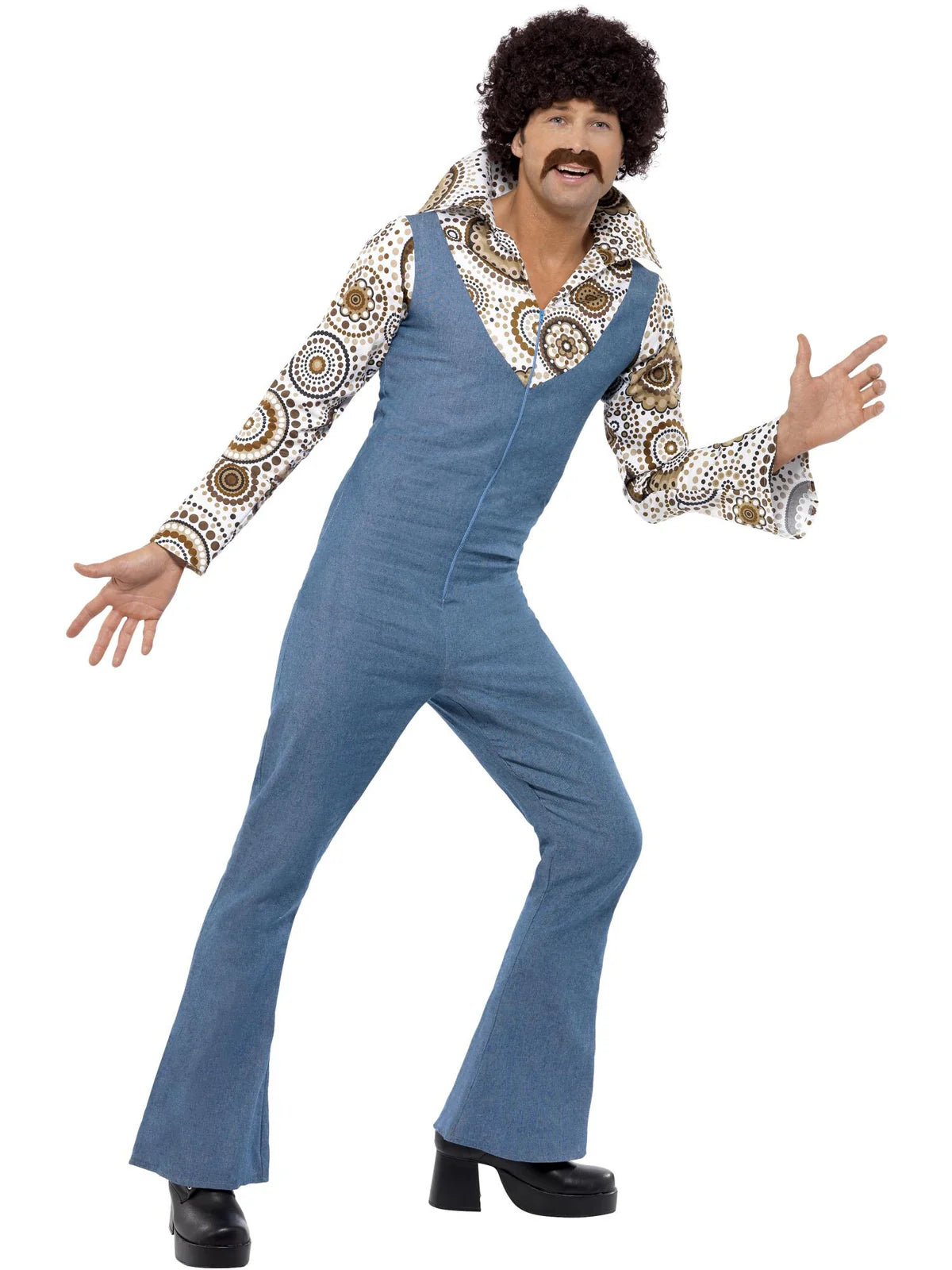 Groovy Dancer Costume, Blue with Jumpsuit