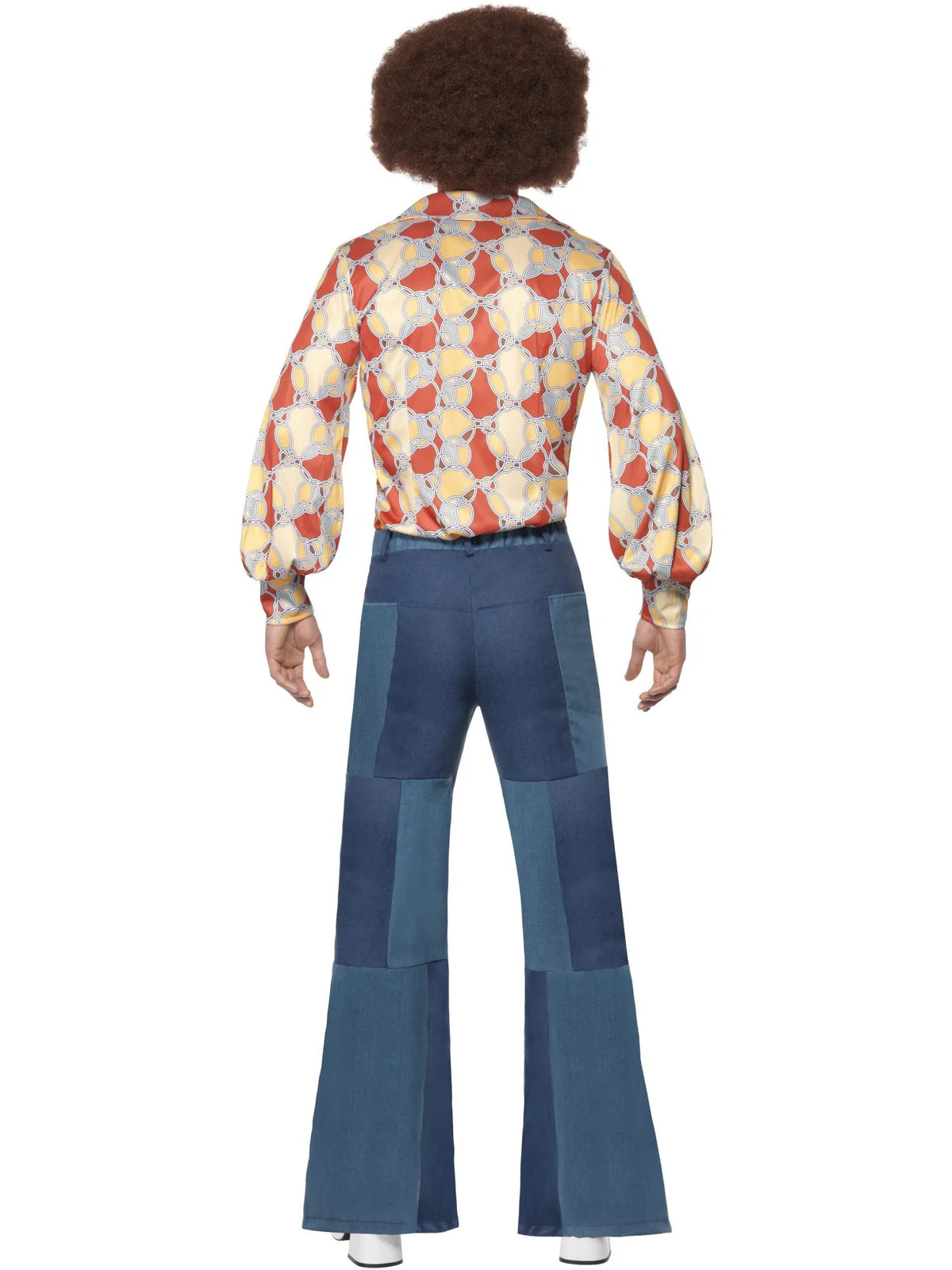Men's Patchwork Flares, Denim Look