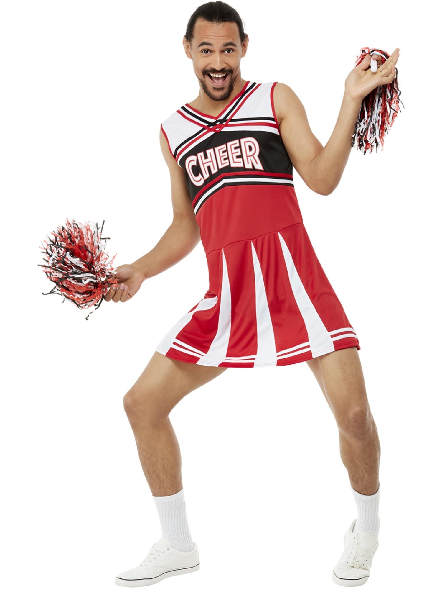 Give Me A...Cheerleader Costume, White & Red