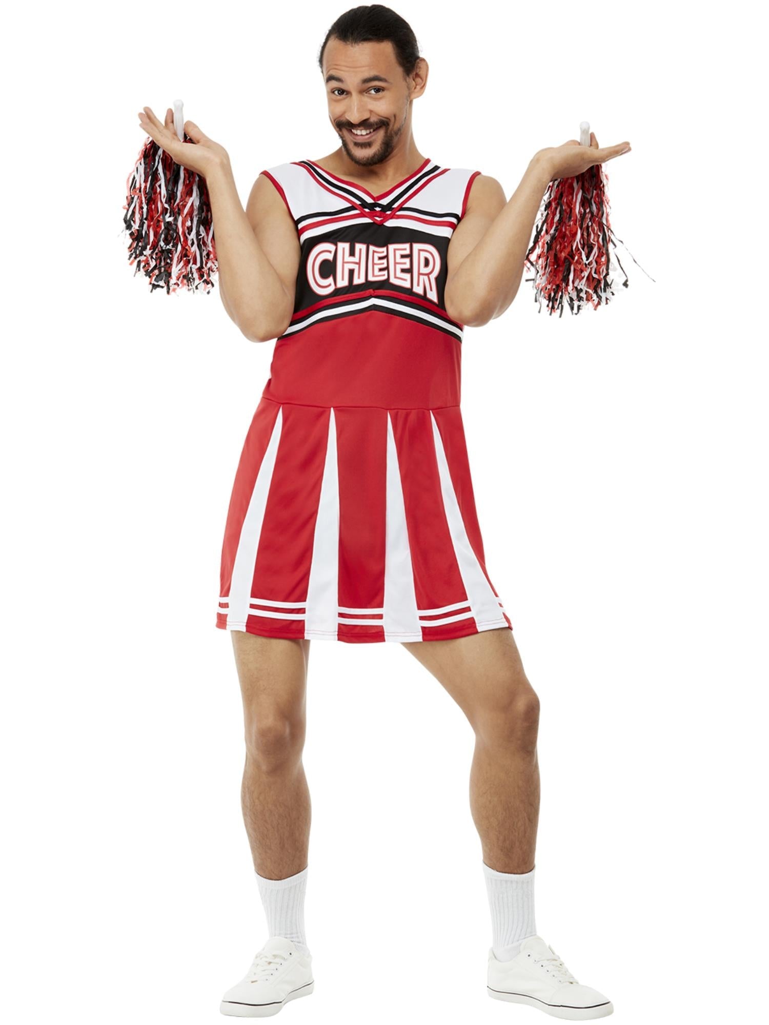 Give Me A...Cheerleader Costume, White & Red