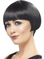20s Flapper Bob Wig, Short, Black