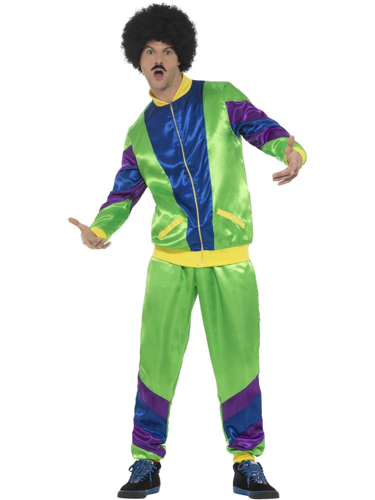 80s Height of Fashion Shell Suit Costume, Green
