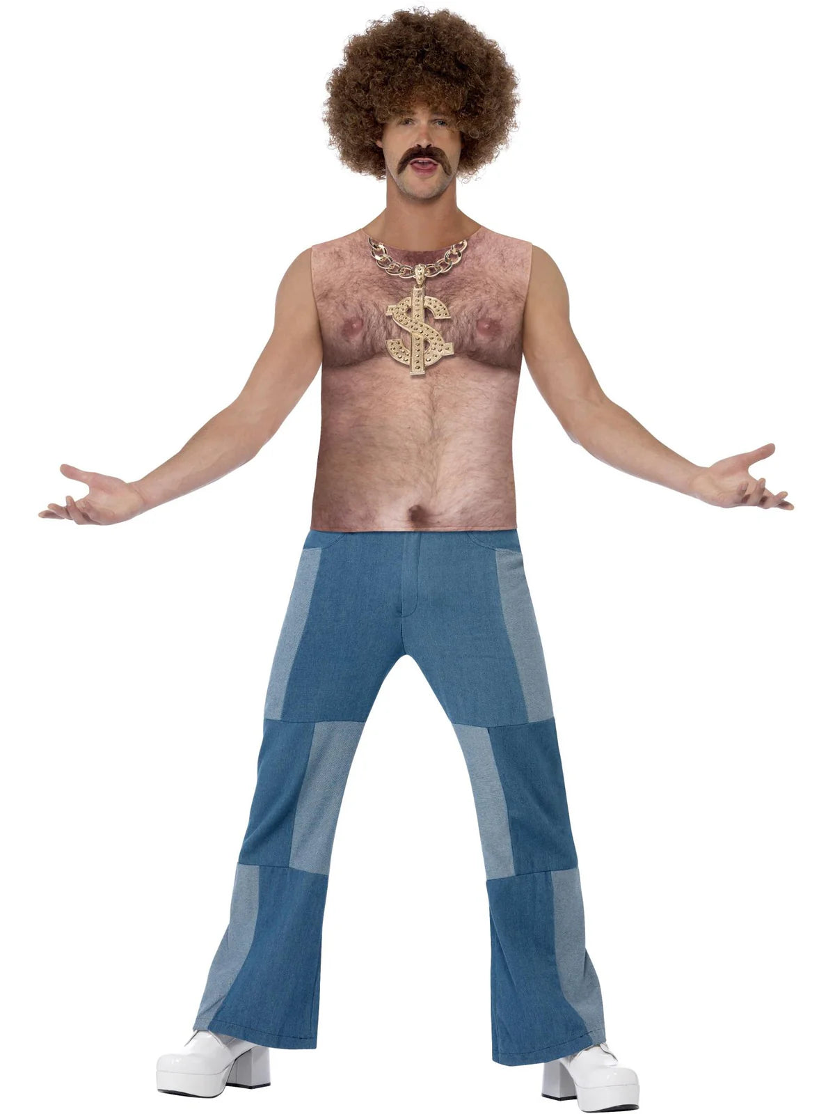 Realistic 70s Hairy Chest, Sleeveless Top