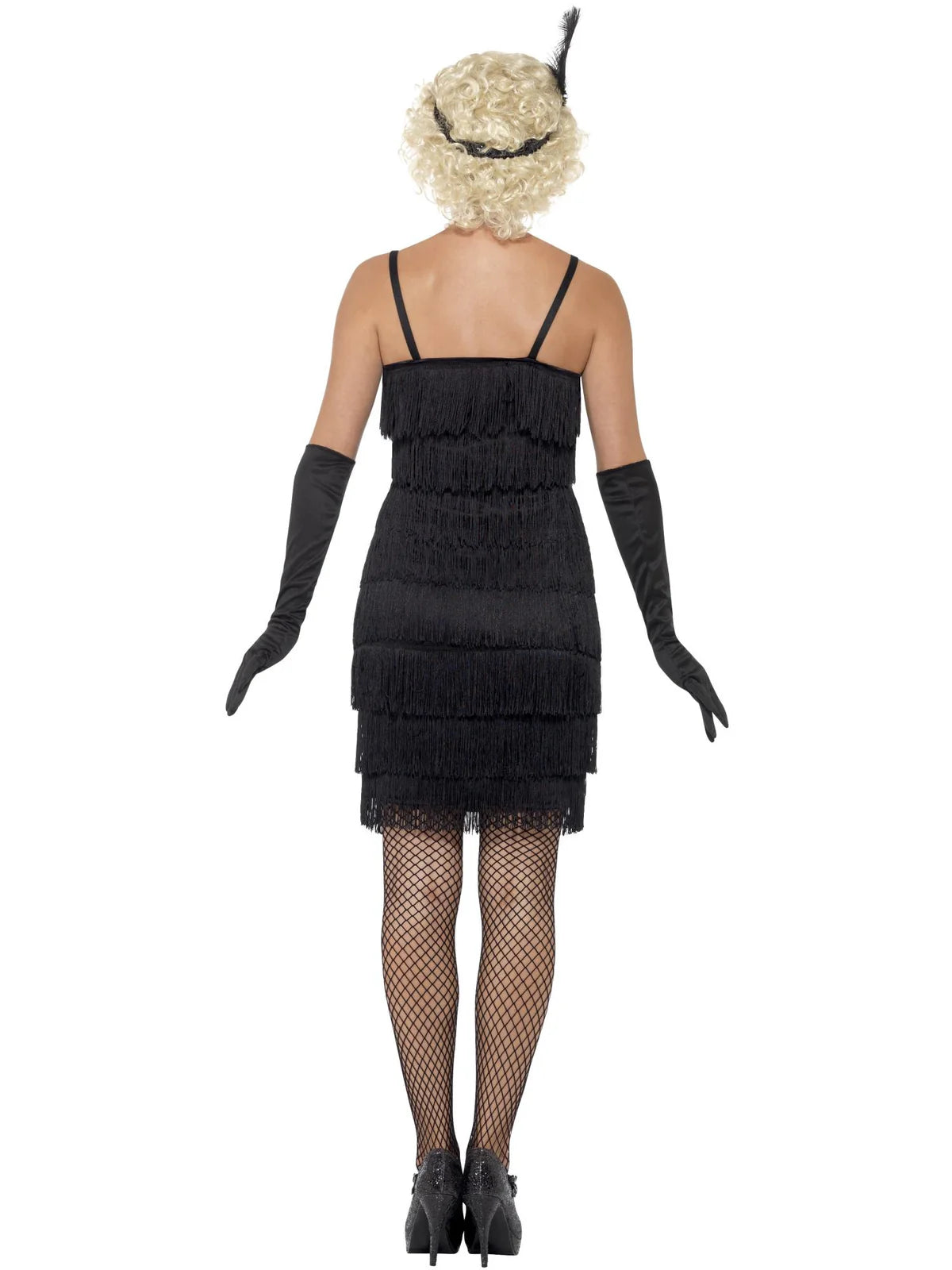 Flapper Costume, Black, with Short Dress