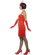 Flapper Costume, Red, with Short Dress