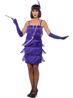 Flapper Costume, Purple, with Short Dress