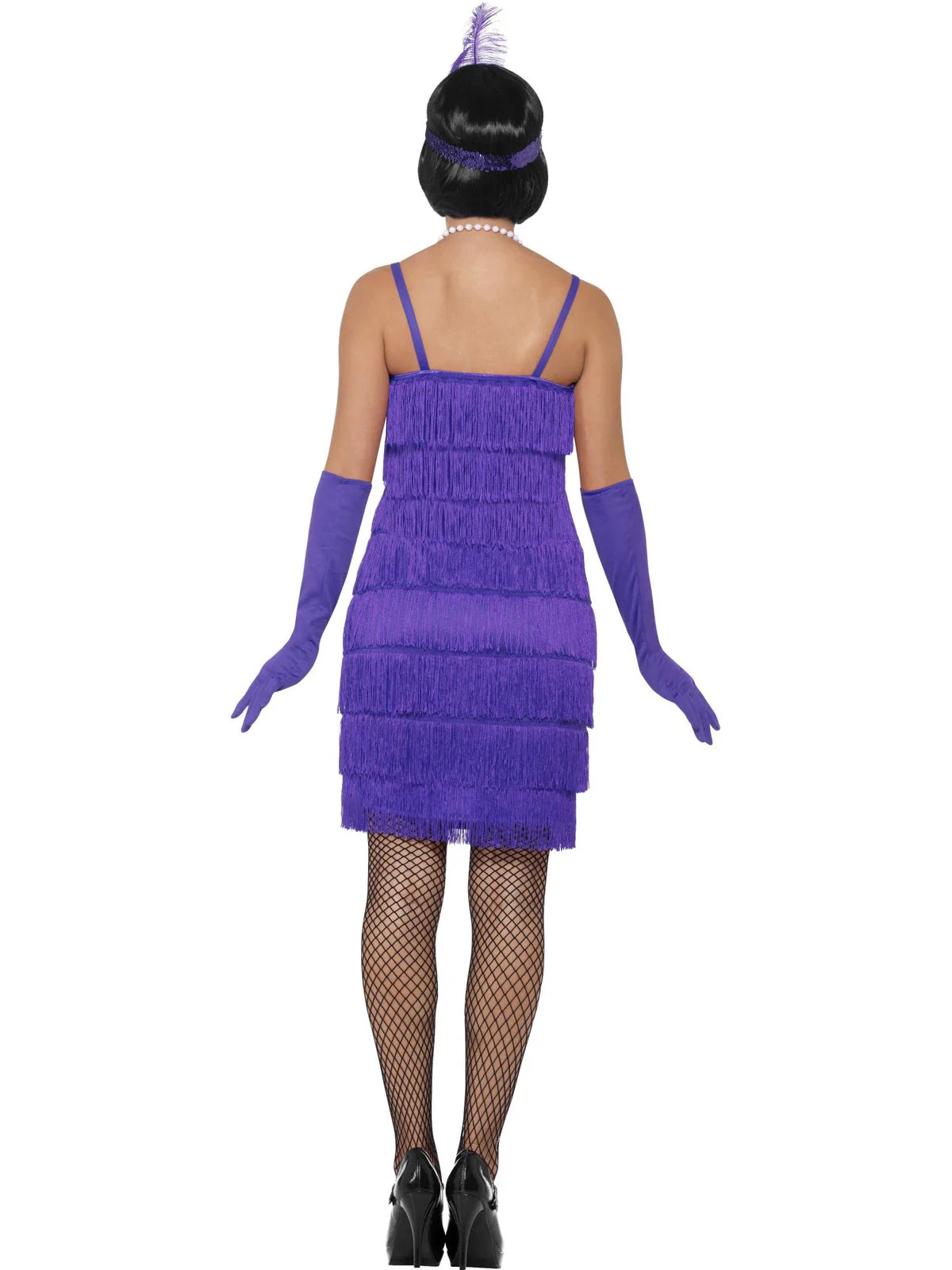 Flapper Costume, Purple, with Short Dress