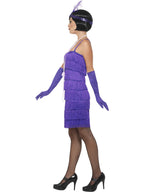 Flapper Costume, Purple, with Short Dress