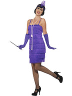 Flapper Costume, Purple, with Short Dress