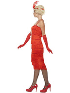 Flapper Costume, Red, with Long Dress