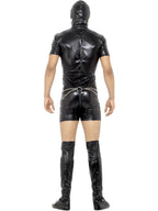 Bondage Gimp Costume with Bodysuit, Black