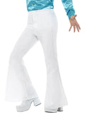 Flared Trousers, Mens, White