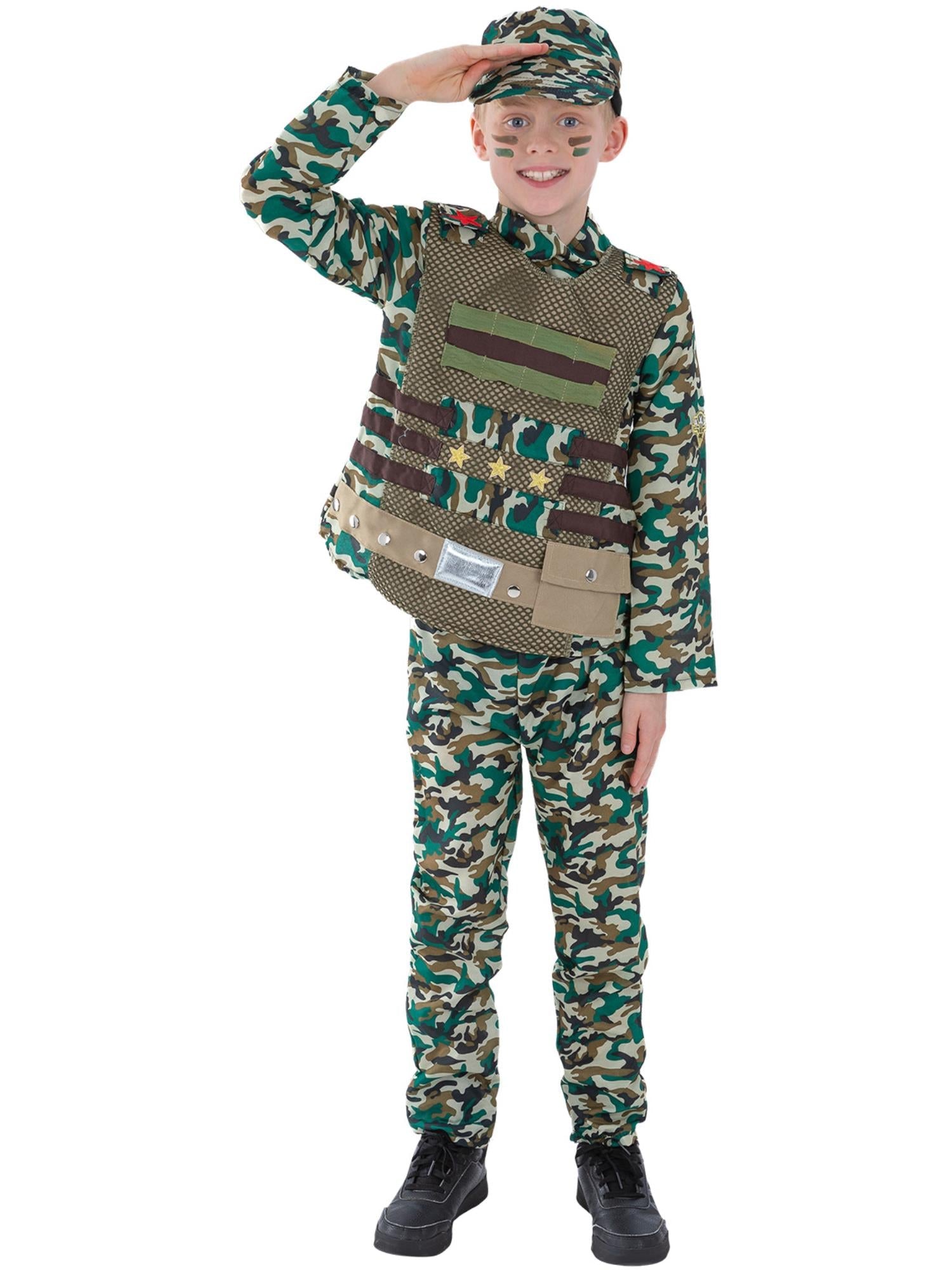Camouflage Military Boy Costume