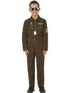 Top Gun Maverick Child's Aviator Costume, Green