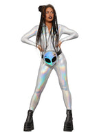 Fever Miss Whiplash Mirror Holographic Costume
