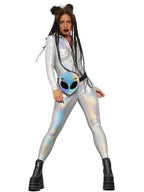 Fever Miss Whiplash Mirror Holographic Costume
