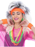 80s Neon Sweatbands, Orange