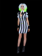 Beetlejuice Womens Shirt Dress Costume