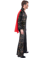 Elvis Black Rhinestone Costume