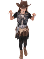 Kids Skeleton Cowgirl Costume