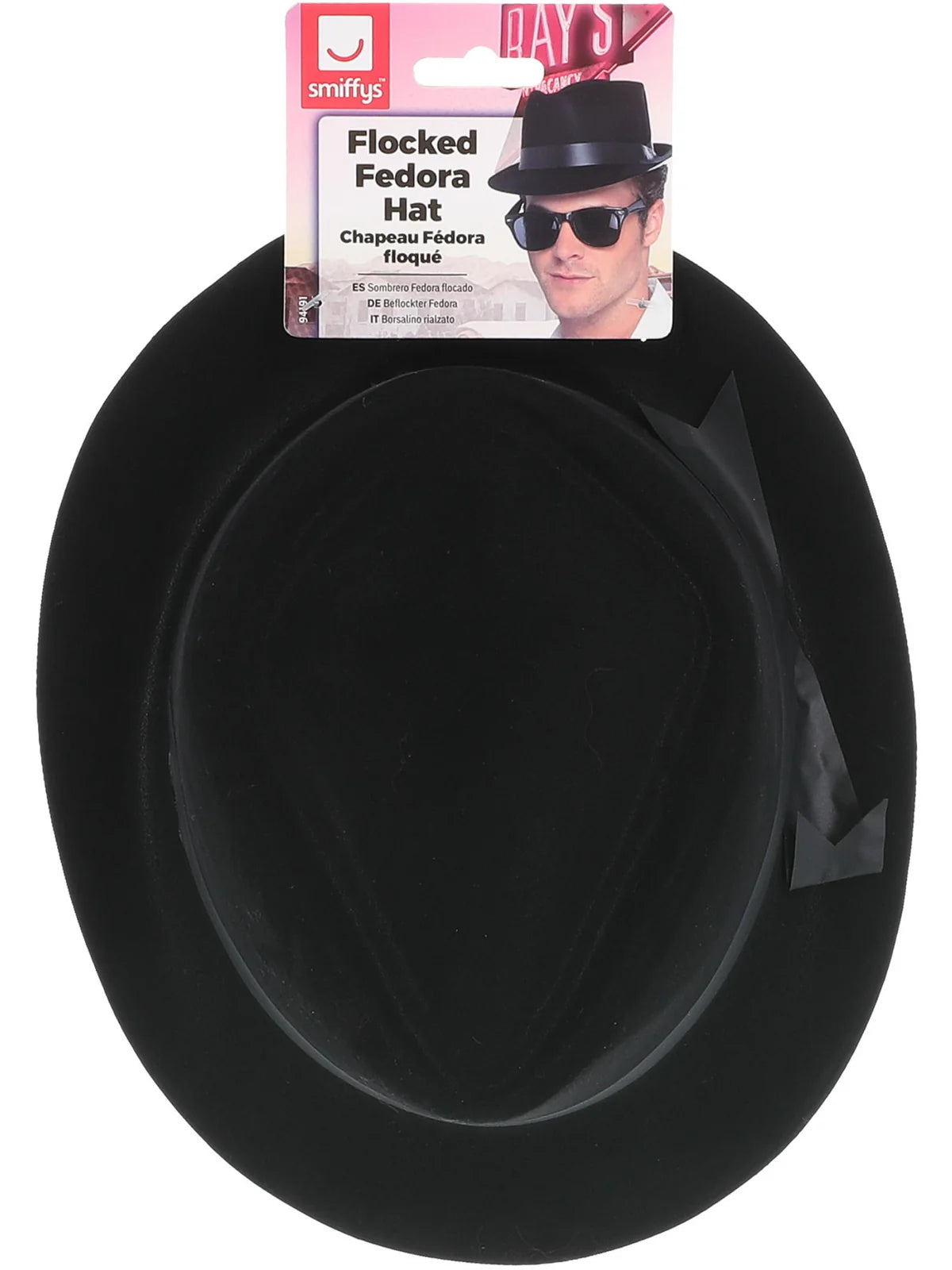 Flocked Fedora Hat