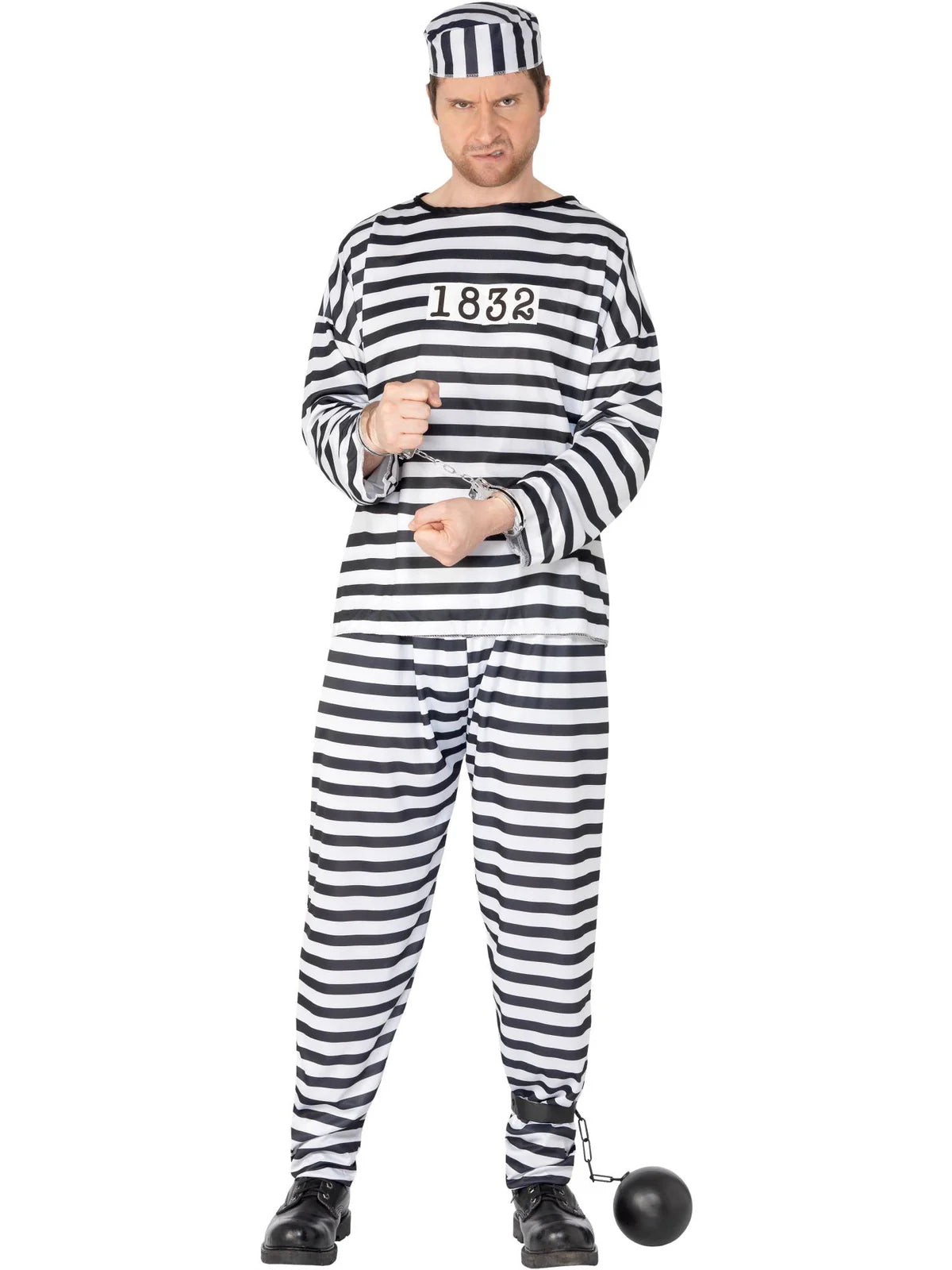 Convict Costume, Black & White