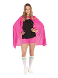 Neon Pink Pleated Cape