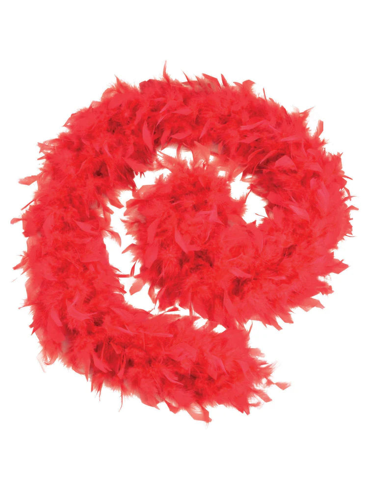 Crimson Luxe Feather Boa