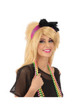 Neon Pink 80s Lace Headband