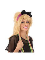 Neon Pink 80s Lace Headband