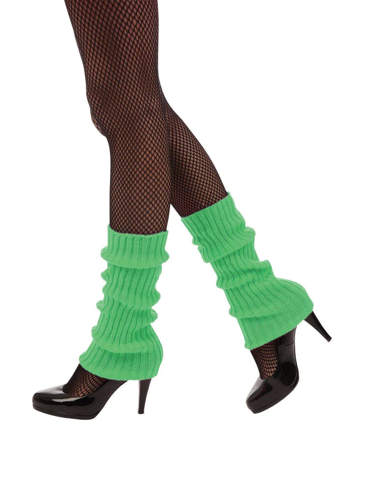 Neon Green Ribbed Leg Warmers