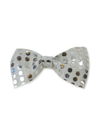 Silver Stardust Sequin Bow Tie