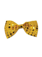 Gilded Gold Sequin Bow Tie