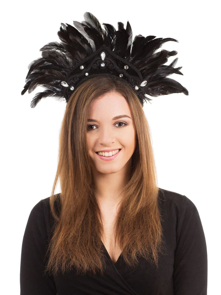 Midnight Carnival Feather Headdress