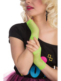 Neon Green Short Fishnet Gloves
