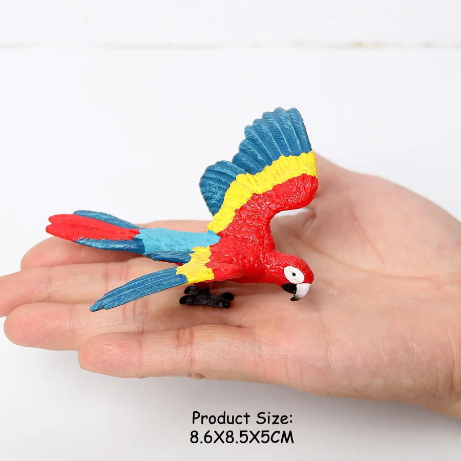 Wild Birds Animals Turkey Macaw Owl Eagles Ostrich Pelican Figurines Toy Animal Action Figure  Learning Education Birds Gifts
