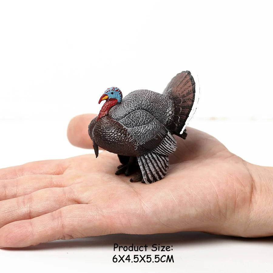 Wild Birds Animals Turkey Macaw Owl Eagles Ostrich Pelican Figurines Toy Animal Action Figure  Learning Education Birds Gifts