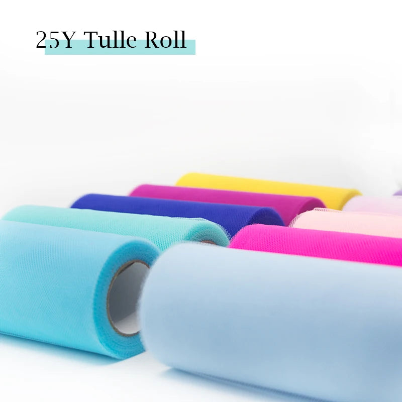 25 Yard Tulle Roll 15cm Organza Fabric for Party Decorations