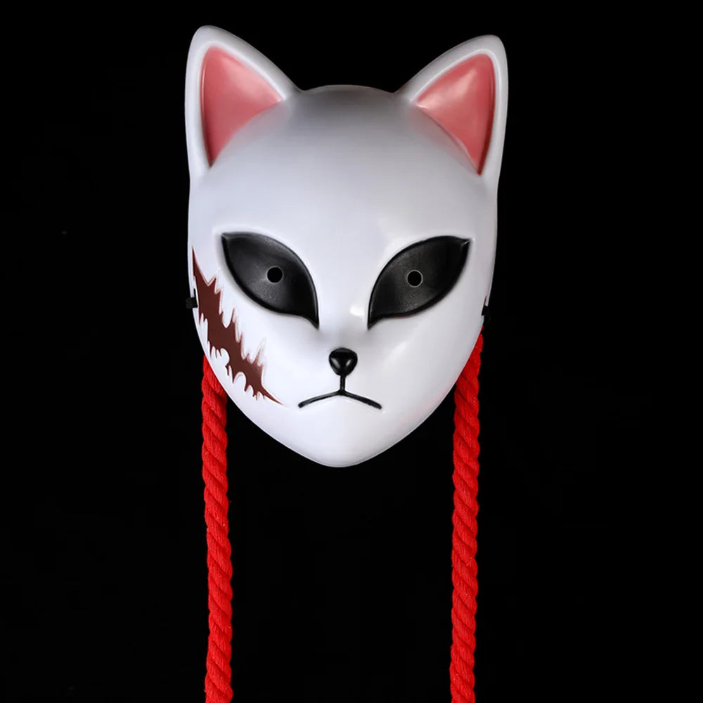 Japanese Fox Demon Mask Thick Plastic Costume Accessory