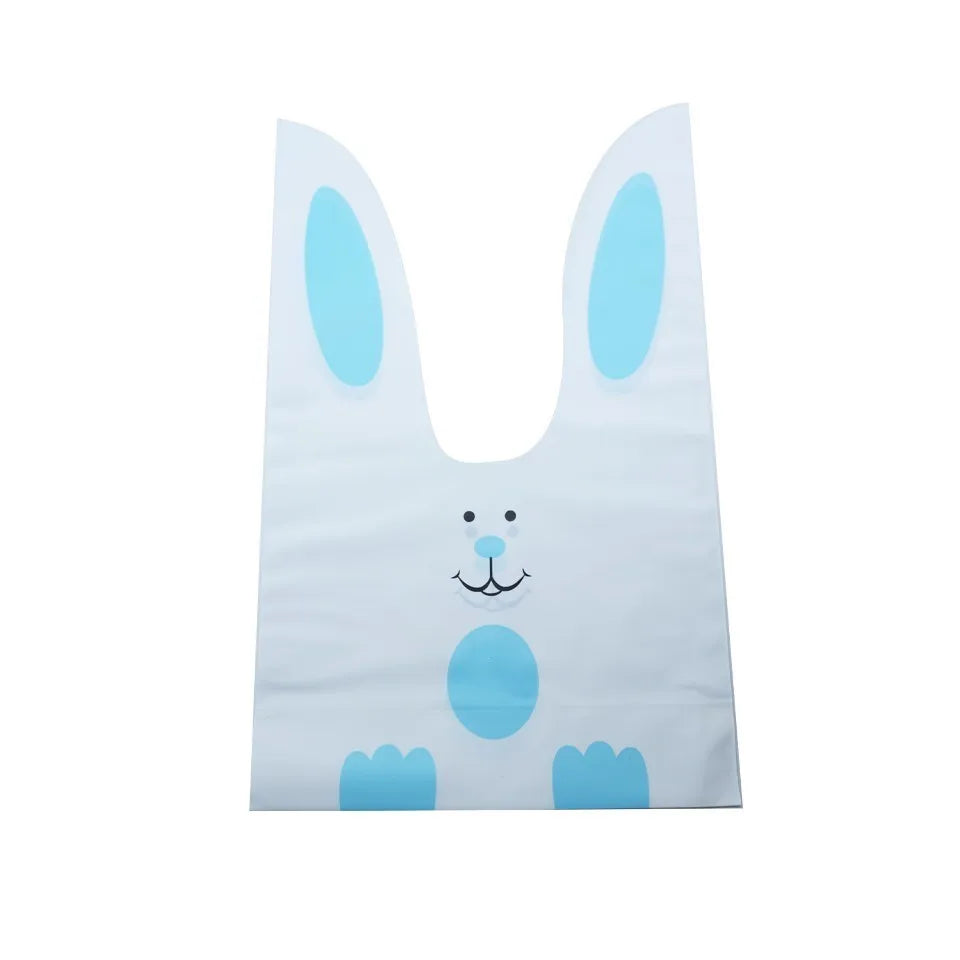 10/50pcs/lot Cute Rabbit Ear Bags Cookie Plastic Bags&Candy Gift Bags For Biscuits Snack Baking Package And Event Party Supplies