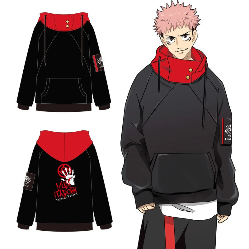 Adult Unisex Anime-Inspired Hoodie Cosplay Set with Pants