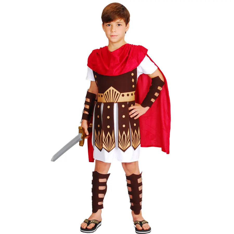 Boys Greek Roman Gladiator Warrior Costume for Halloween