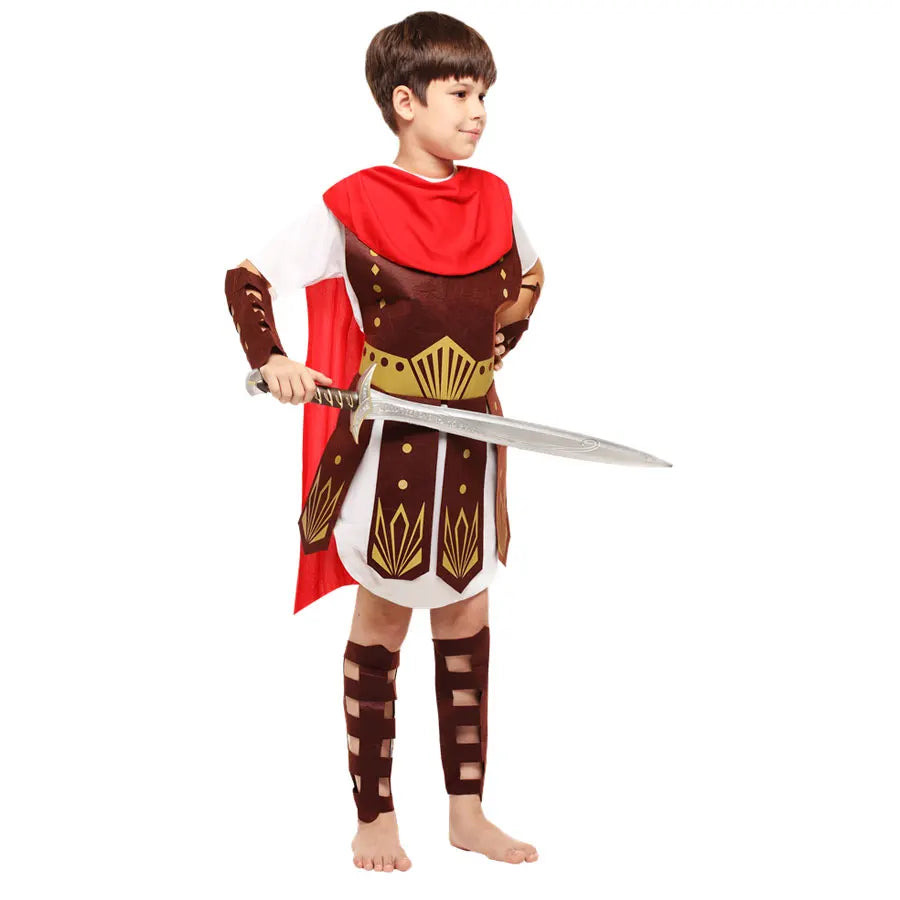 Boys Greek Roman Gladiator Warrior Costume for Halloween