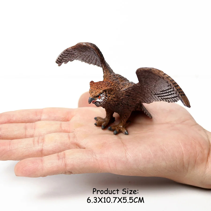 Wild Birds Animals Turkey Macaw Owl Eagles Ostrich Pelican Figurines Toy Animal Action Figure  Learning Education Birds Gifts