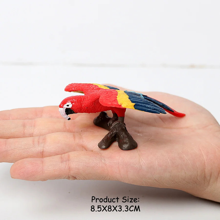 Wild Birds Animals Turkey Macaw Owl Eagles Ostrich Pelican Figurines Toy Animal Action Figure  Learning Education Birds Gifts